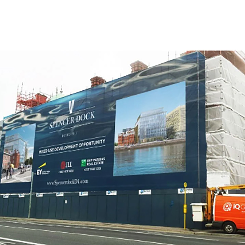 Envoltura de construcción súper grande que hace publicidad de tela de malla de poliéster recubierta de PVC