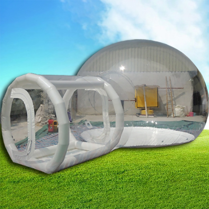 Película transparente de PVC para tienda de burbujas inflable para acampar