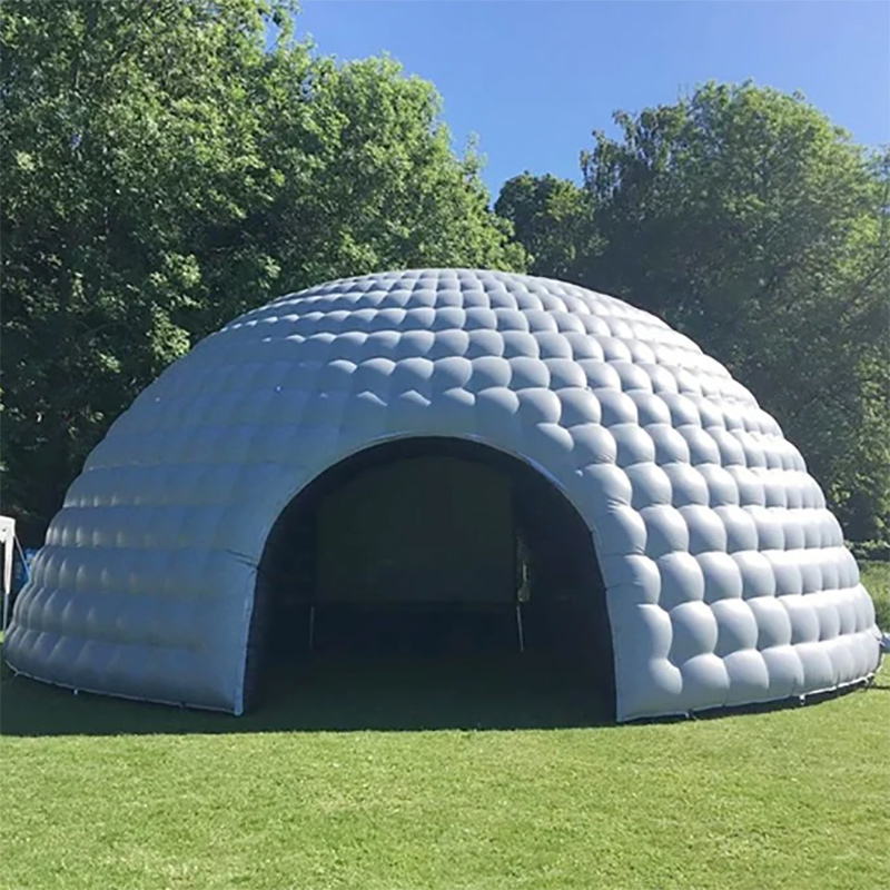 Tejido de poliéster recubierto de PVC para casa inflable para acampar en familia